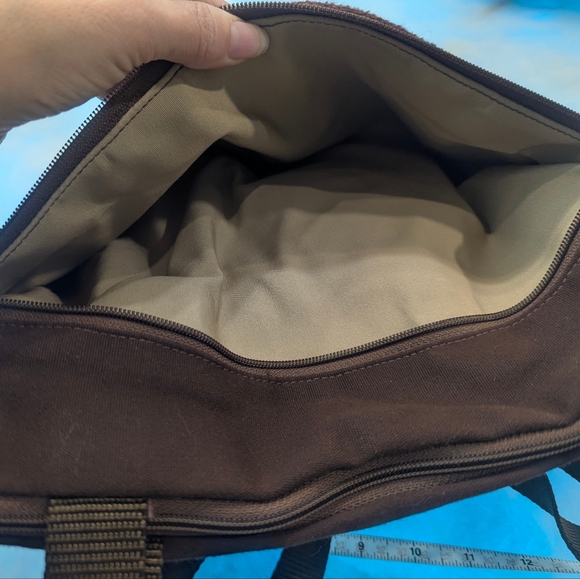 Vintage Woven Tapestry Tote Bag | Brown Earth Tones | Made in USA - Picture 10 of 11